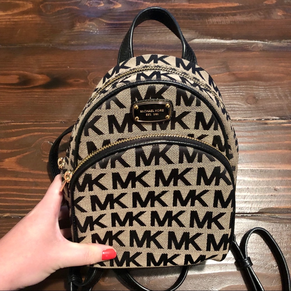Michael Kors Black Monogram Backpack